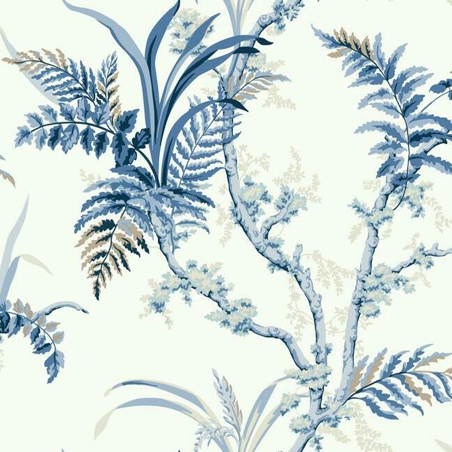 Enchanted Fern Wallpaper Wallpaper York Double Roll Blues 