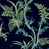 Enchanted Fern Wallpaper Wallpaper York Double Roll Navy/Green 