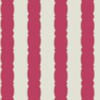 Scalloped Stripe Wallpaper Wallpaper York Double Roll Crimson 