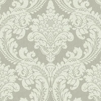 Tapestry Damask Wallpaper Wallpaper York Double Roll Grey 