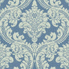 Tapestry Damask Wallpaper Wallpaper York Double Roll Blue 