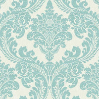 Tapestry Damask Wallpaper Wallpaper York Double Roll Teal 