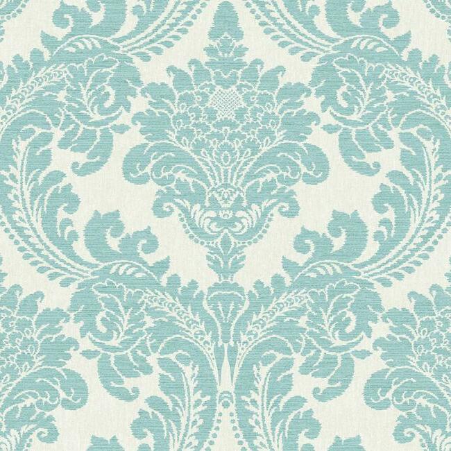 Tapestry Damask Wallpaper Wallpaper York Double Roll Teal 