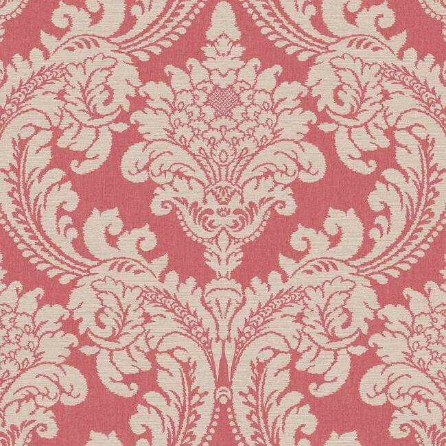Tapestry Damask Wallpaper Wallpaper York Double Roll Crimson 