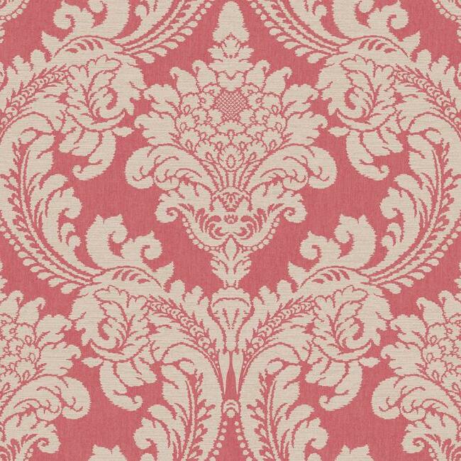 Tapestry Damask Wallpaper Wallpaper York Double Roll Crimson 
