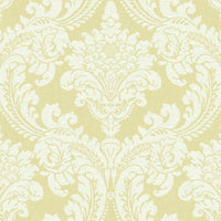 Tapestry Damask Wallpaper Wallpaper York Double Roll Yellow 