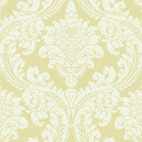 Tapestry Damask Wallpaper Wallpaper York Double Roll Yellow 