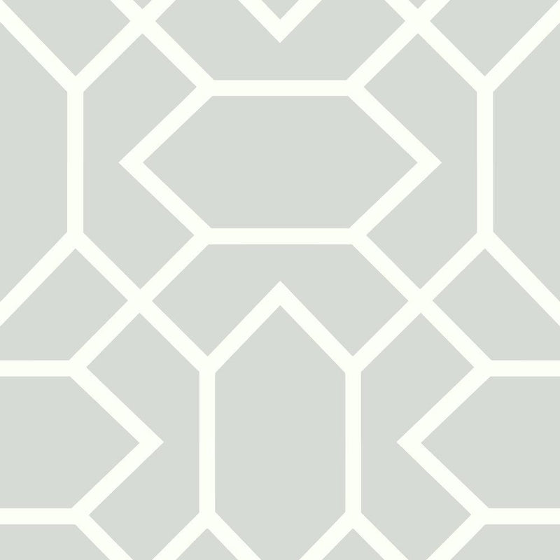 Modern Geometric Peel and Stick Wallpaper Peel and Stick Wallpaper RoomMates Roll Light Gray 