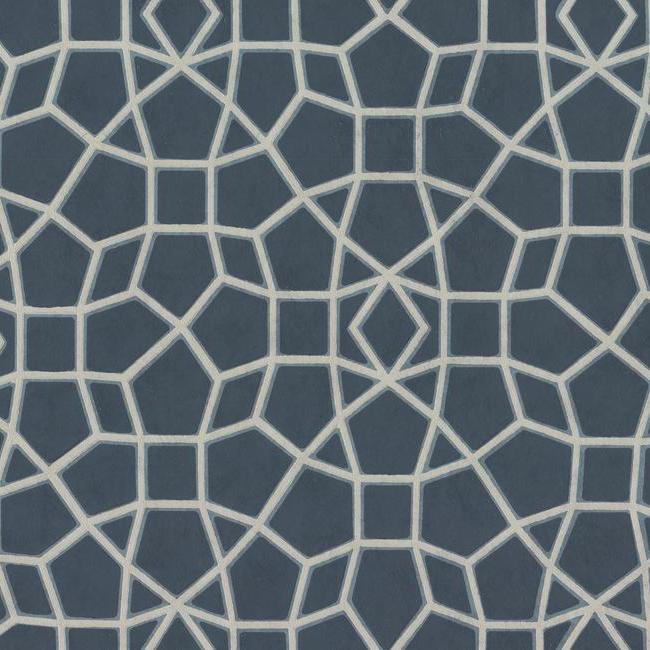 Sculptural Web Wallpaper Wallpaper Ronald Redding Designs Double Roll Blue Mix 
