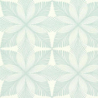 Roulettes Wallpaper Wallpaper Ronald Redding Designs Double Roll Cream/Light Blue 