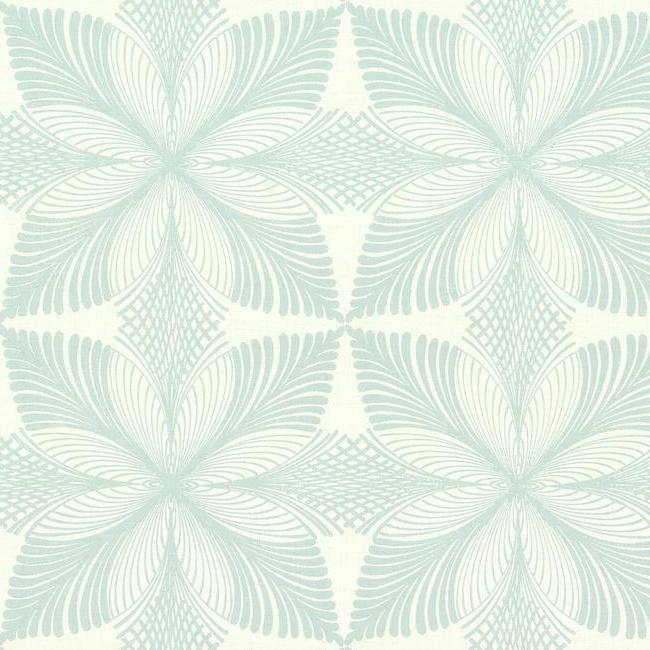 Roulettes Wallpaper Wallpaper Ronald Redding Designs Double Roll Cream/Light Blue 