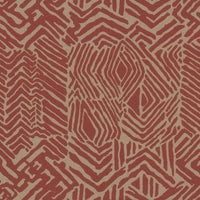 Tribal Print Wallpaper Wallpaper Ronald Redding Designs Double Roll Red/Sand 