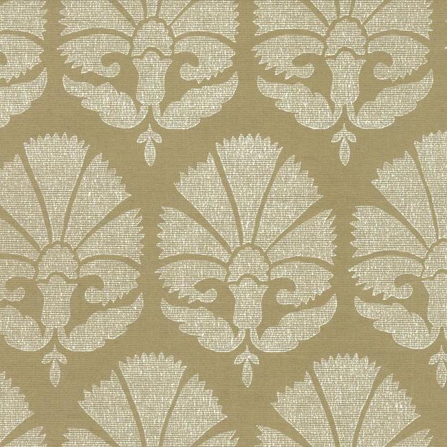 Ottoman Fans Wallpaper Wallpaper Ronald Redding Designs Double Roll Gold/White 