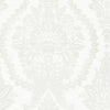 Heritage Damask Wallpaper Wallpaper Ronald Redding Designs Double Roll Lily White/Beige 