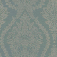 Heritage Damask Wallpaper Wallpaper Ronald Redding Designs Double Roll Blue 