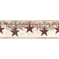 Hanging Star Wallpaper Border Wallpaper Border York Spool Off White/Khaki 