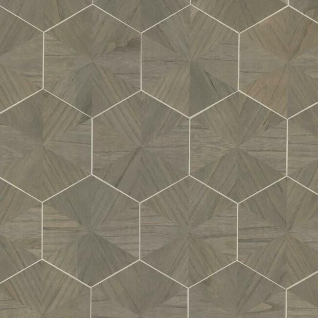 Hexagram Wood Veneer Wallpaper Wallpaper Ronald Redding Designs Yard Caper 