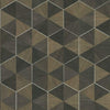Hexagram Wood Veneer Wallpaper Wallpaper Ronald Redding Designs Yard Smoke 