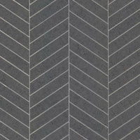 Atelier Herringbone Wallpaper Wallpaper Ronald Redding Designs Yard Steel Blue 