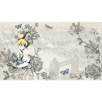 Vintage Tinkerbell XL Wall Mural Wall Mural RoomMates Each Gray 