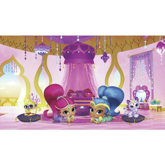 Shimmer Shine Genie Palace Wall Mural Wall Mural RoomMates Each Pink 