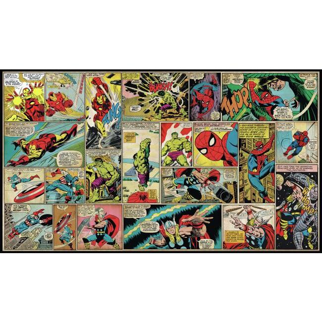 Marvel Comic Panel XL Wall Mural Wall Mural RoomMates Each Red 