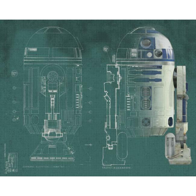 Star Wars R2D2 XL Wall Mural Wall Mural RoomMates Each Green 