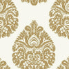 Teardrop Damask Wallpaper Wallpaper Ronald Redding Designs Double Roll Gold 