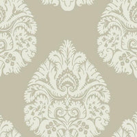 Teardrop Damask Wallpaper Wallpaper Ronald Redding Designs Double Roll Glint 