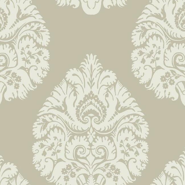 Teardrop Damask Wallpaper Wallpaper Ronald Redding Designs Double Roll Glint 