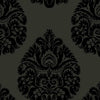 Teardrop Damask Wallpaper Wallpaper Ronald Redding Designs Double Roll Black 