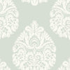 Teardrop Damask Wallpaper Wallpaper Ronald Redding Designs Double Roll Light Grey 