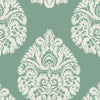 Teardrop Damask Wallpaper Wallpaper Ronald Redding Designs Double Roll Teal 