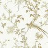 Bird And Blossom Chinoserie Wallpaper Wallpaper Ronald Redding Designs Double Roll White/Gold 