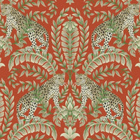 Jungle Leopard Wallpaper Wallpaper Ronald Redding Designs Double Roll Orange 