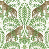 Jungle Leopard Wallpaper Wallpaper Ronald Redding Designs Double Roll White/Green 