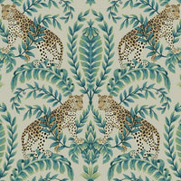 Jungle Leopard Wallpaper Wallpaper Ronald Redding Designs Double Roll Taupe 