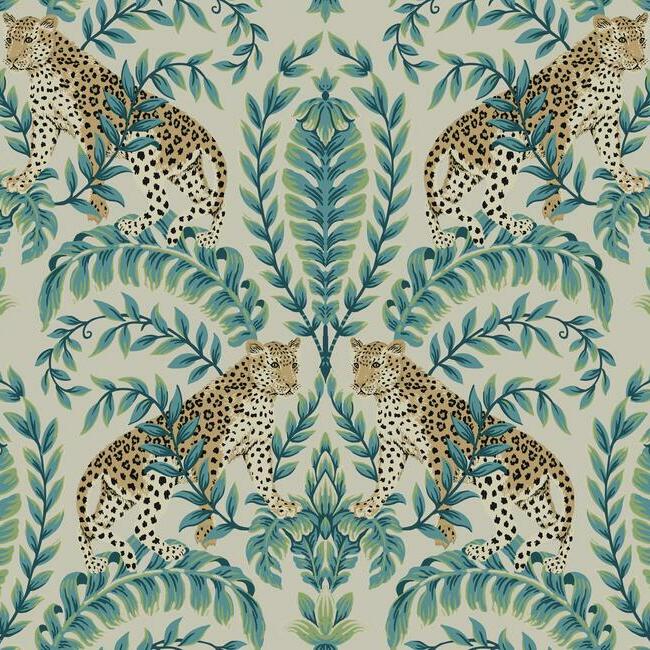 Jungle Leopard Wallpaper Wallpaper Ronald Redding Designs Double Roll Taupe 