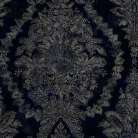 Charleston Damask Wallpaper Wallpaper Ronald Redding Designs Double Roll Navy 