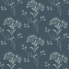 Wildflower Wallpaper Wallpaper Magnolia Home Sample White On Navy