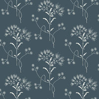 Wildflower Wallpaper Wallpaper Magnolia Home Sample White On Navy