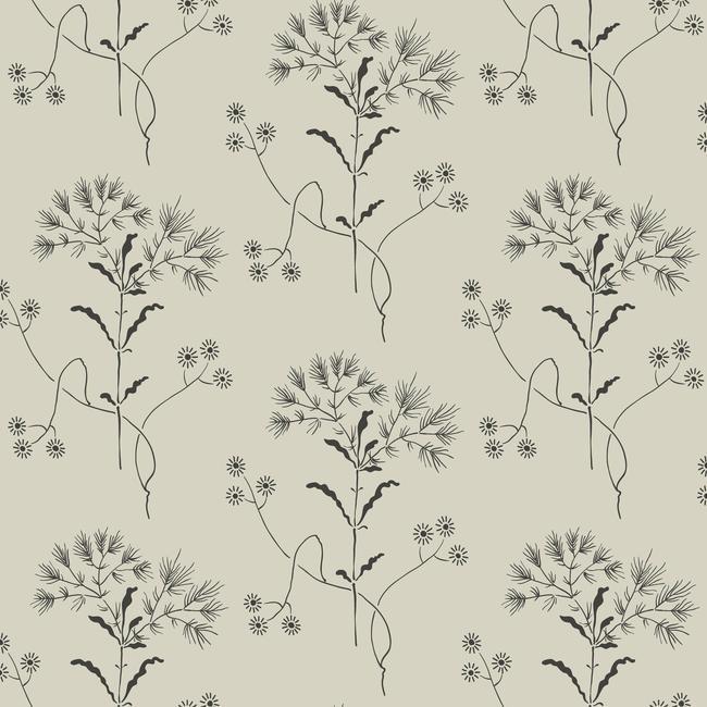 Wildflower Wallpaper Wallpaper Magnolia Home Double Roll White/Gatherings 