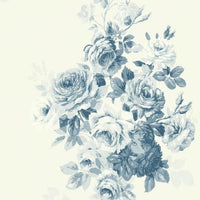 Tea Rose Wallpaper Wallpaper Magnolia Home Double Roll Blue 