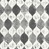 Woodblock Print Wallpaper Wallpaper Magnolia Home Double Roll Black/White 