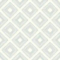Diamond Sketch Wallpaper Wallpaper Magnolia Home Double Roll Eggshell Blue 