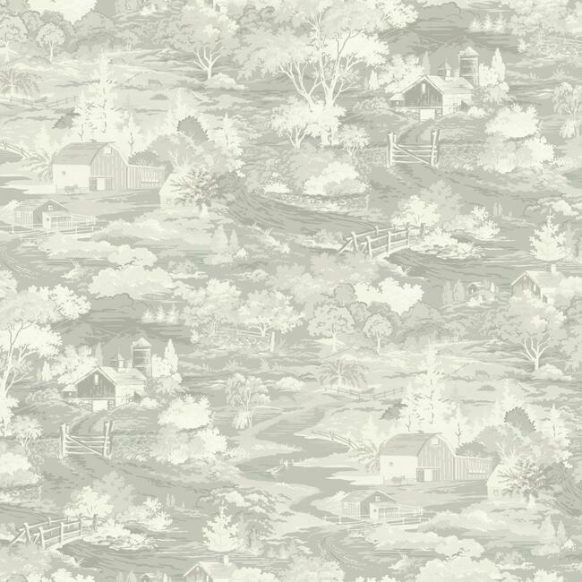 Homestead Wallpaper Wallpaper Magnolia Home Sample Light Grey
