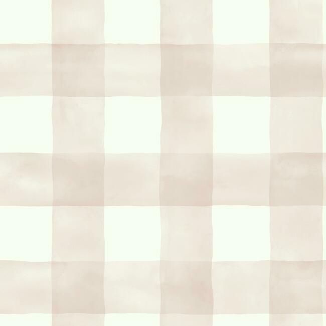Watercolor Check Wallpaper Wallpaper Magnolia Home Double Roll Ella Rose 
