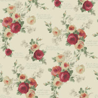 Heirloom Rose Wallpaper Wallpaper Magnolia Home Double Roll Red/Beige 