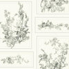 The Magnolia Wallpaper Wallpaper Magnolia Home Double Roll Grey/White 