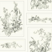 The Magnolia Wallpaper Wallpaper Magnolia Home Double Roll Grey/White 